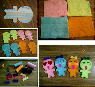 Langkah membuat kerajinan boneka dari kain flanel Langkah membuat kerajinan boneka dari kain flanel