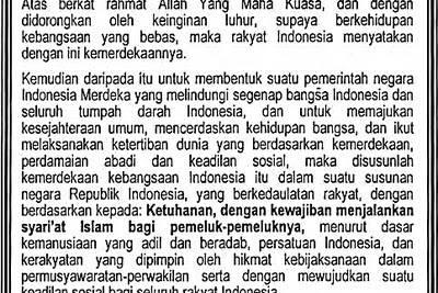 Piagam Jakarta | Tokoh, Sejarah, Rumusan, Naskah dan Bunyinya
