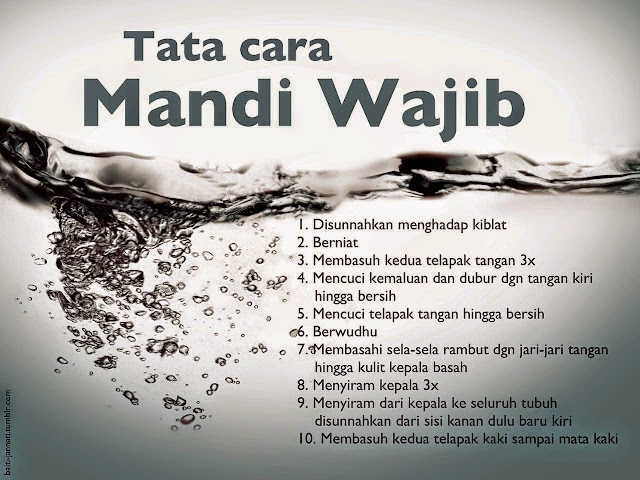 Tata cara mandi wajib Tata cara mandi wajib