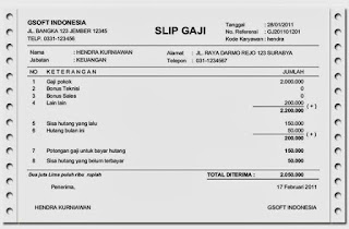 contoh slip gaji contoh slip gaji