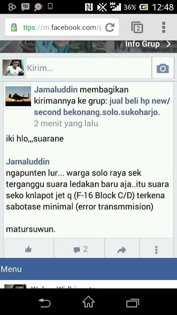 Ledakan Keras Terdengar di kota Solo dan Sekitarnya Siang tadi Ledakan Keras Terdengar di kota Solo dan Sekitarnya Siang tad