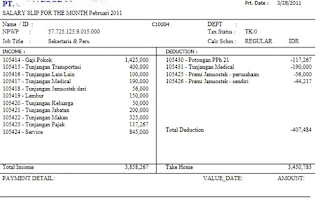contoh slip gaji contoh slip gaji