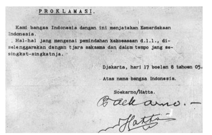 Teks Proklamasi Otentik Teks Proklamasi Otentik