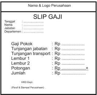 contoh slip gaji contoh slip gaji